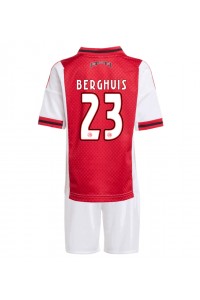 Ajax Steven Berghuis #23 Jalkapallovaatteet Lasten Kotipeliasu 2025-26 Lyhythihainen (+ Lyhyet housut)